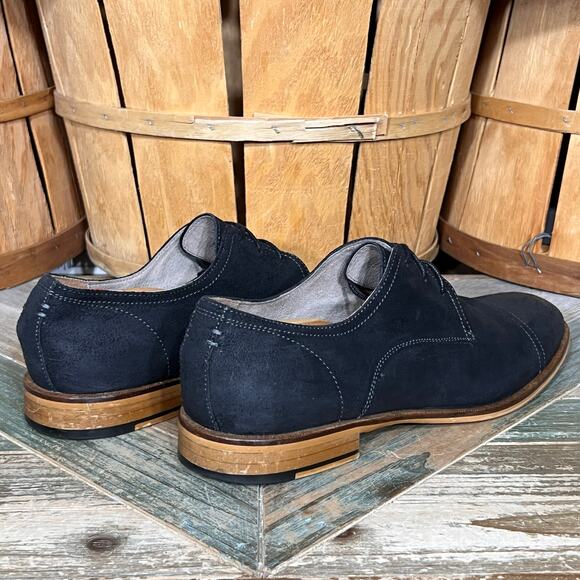 Banana Republic Black Suede Casual Cap Toe Derby Oxfords Shoes Mens Size 12 main image 9